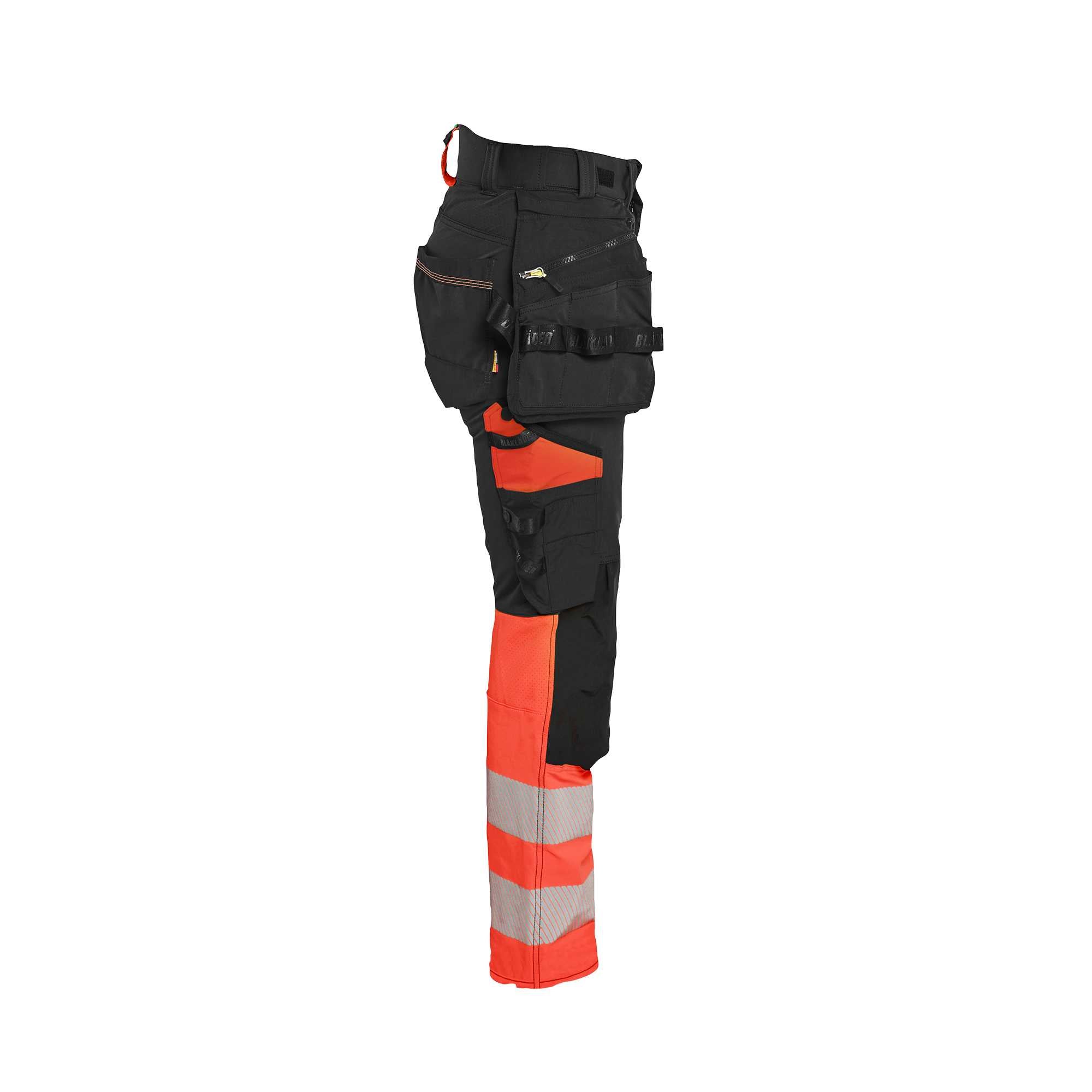 BLAKLADER 70251648 Women's Hi Vis trousers 4 way stretch Hi Vis Reflective Work Trousers Women - double weave